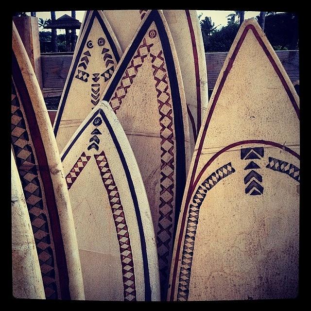 Tahitian Print Surfboards, Maui Hawaii Photograph by Brad Starks