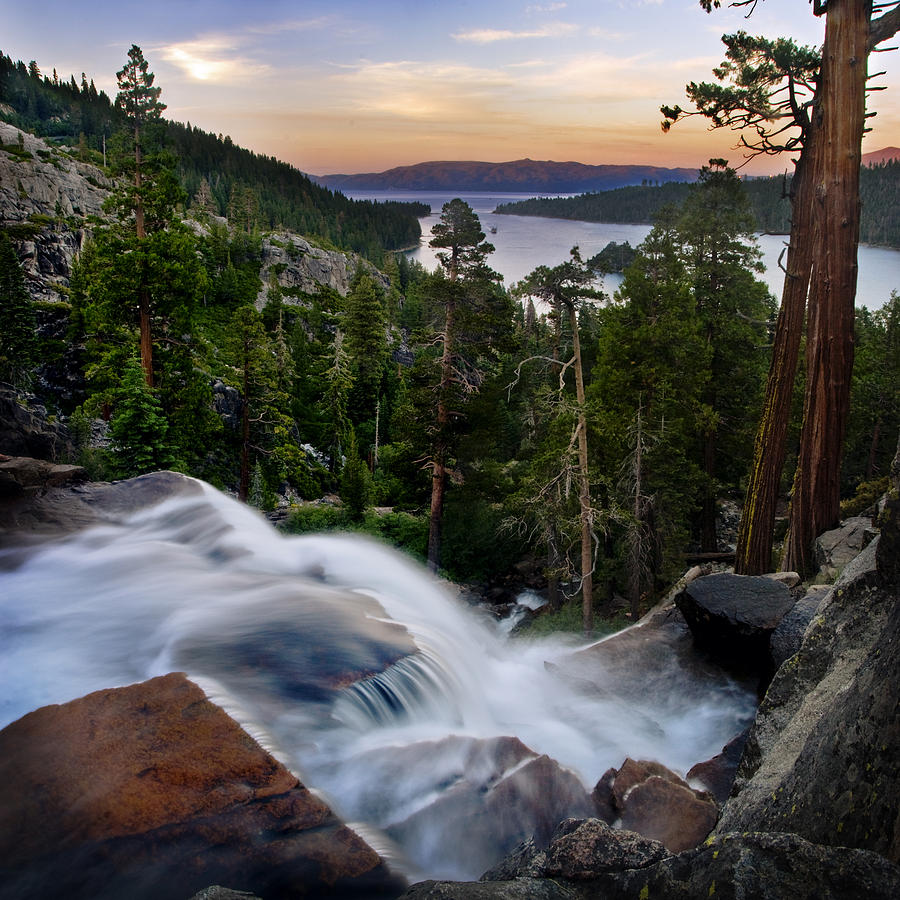 Sunset Photograph - Tahoe Eagle Falls Sunrise 2 by Dave Dilli