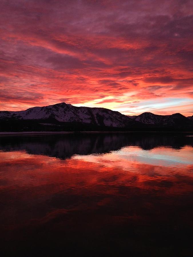 Tahoe Red Sky Photograph by Griffen Boles - Fine Art America