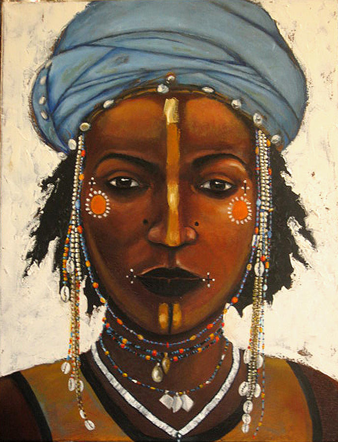 Tahoua Dancer Nigers Painting by Sandy Taylor