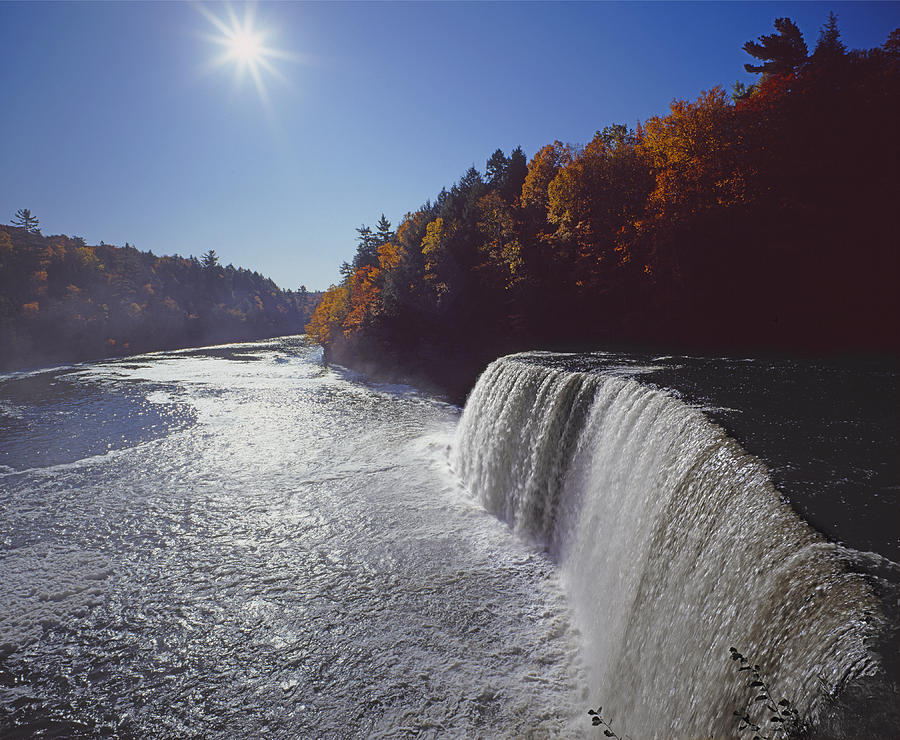 126227-Tahquamenon Falls in Autumn Photograph by Ed  Cooper Photography