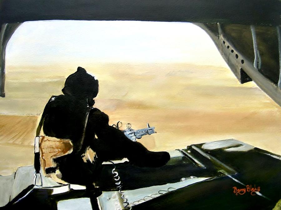 Tail Gunner Helmland Painting by Barry BLAKE