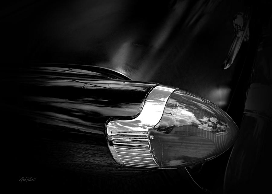 Tail Light in  Black and White Photograph by Ann Powell