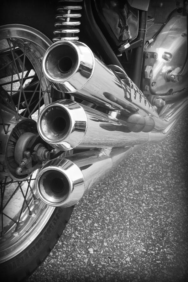 Motorcycle Photograph - Tail Pipes II by Kelly Hazel