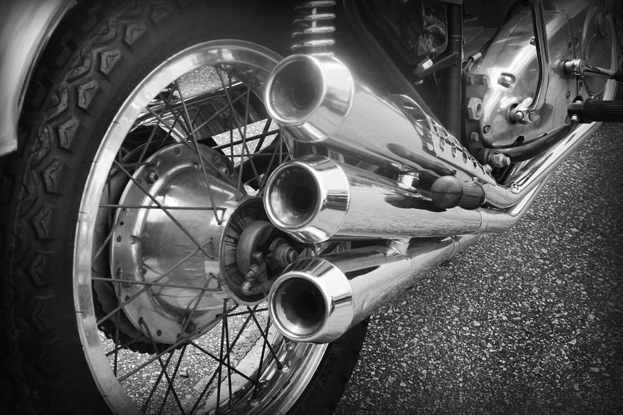 Motorcycle Photograph - Tail pipes  by Kelly Hazel