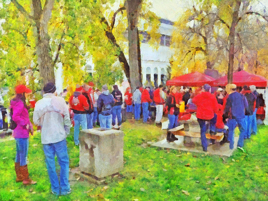 Tailgating Outside of the Stadium. 2 Digital Art by Digital Photographic Arts