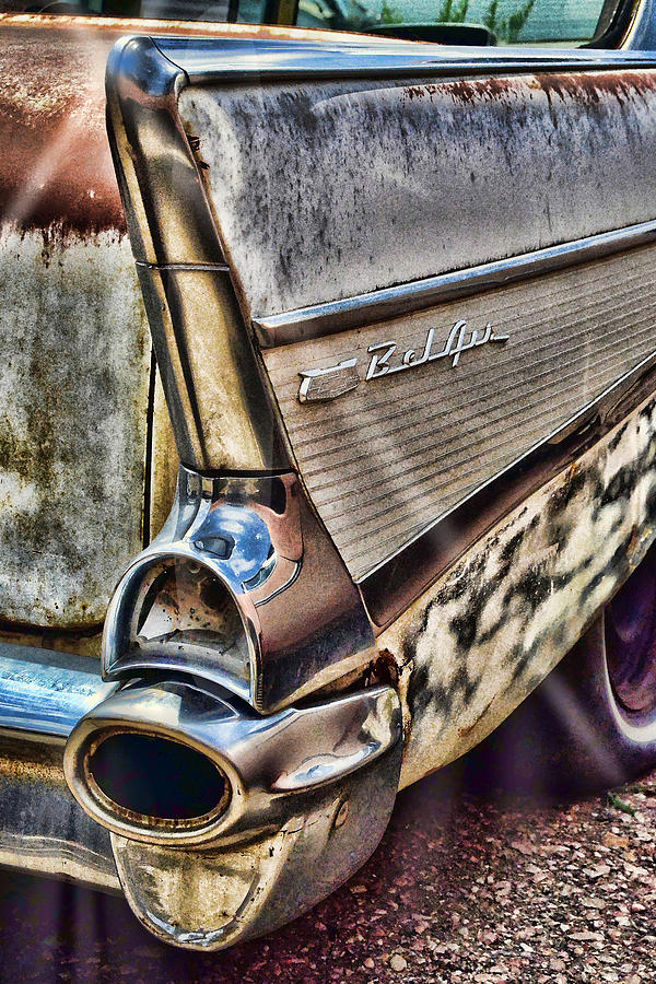 1957 Bel Air Photograph - Taillight 1957 Chevy Bel Air by Ken Smith