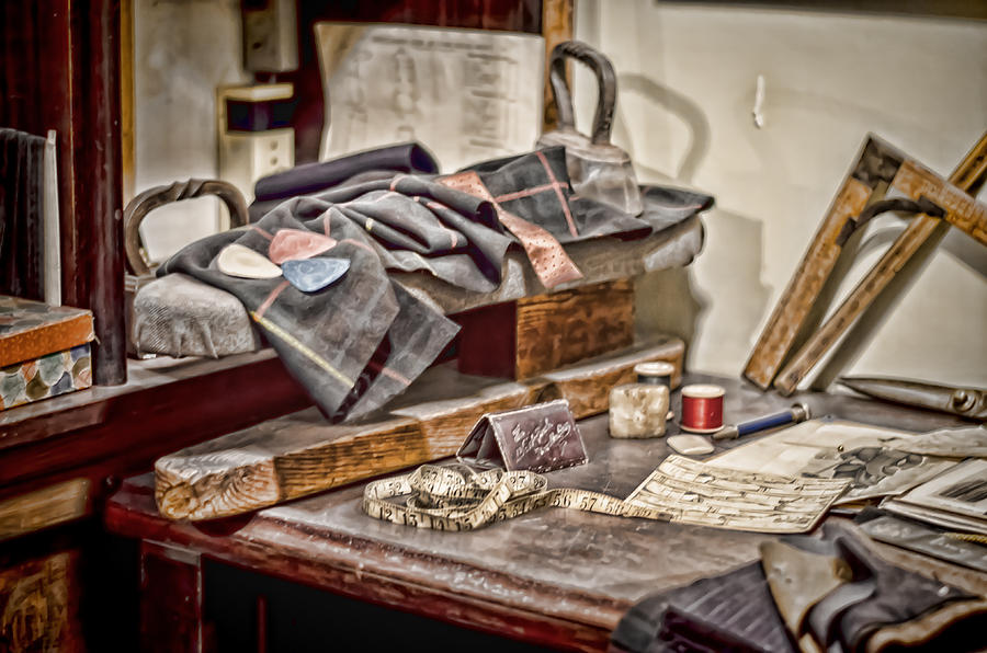 Pattern Photograph - Tailors Work Bench by Heather Applegate