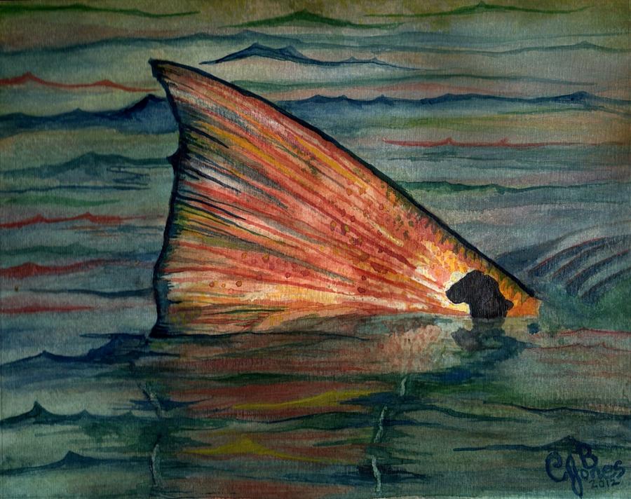 tailing redfish art