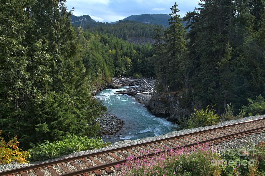 Train Tracks By The Cheakamus River Photograph by Adam Jewell