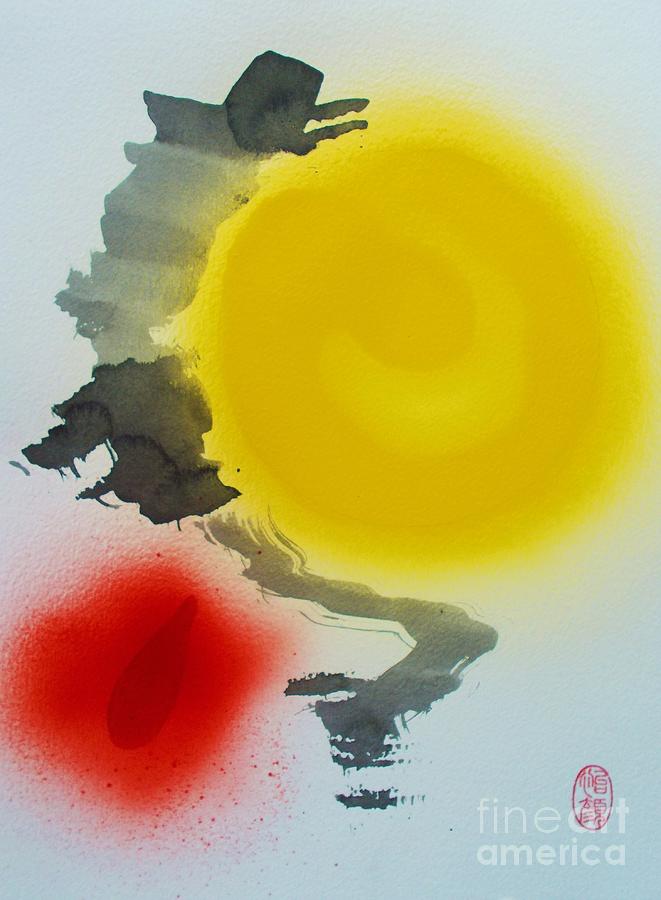 Abstract Painting - Taiyo o ukeire by Thea Recuerdo