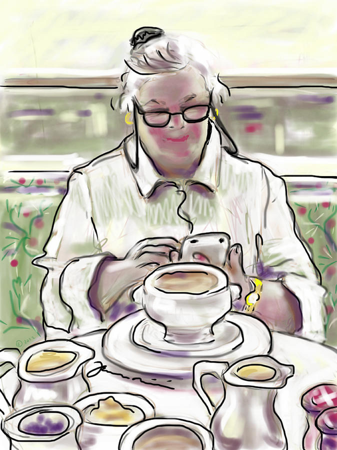 Taj Breakfast Painting by Jean Pacheco Ravinski