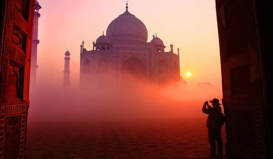 Taj Mahal at Sunrise Photograph by Mantaphoto