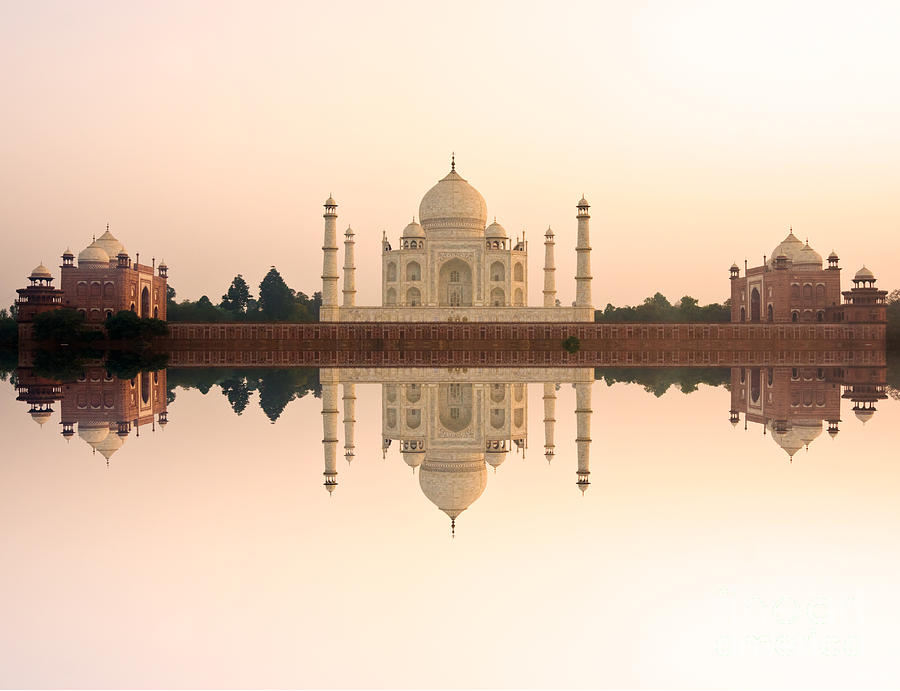 Taj Mahal at sunset - India Photograph by Luciano Mortula