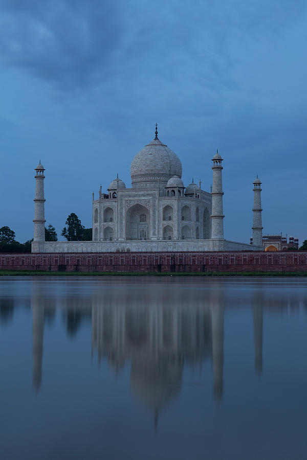 Taj Mahal - Blue Hour Photograph by J S Jaimohan