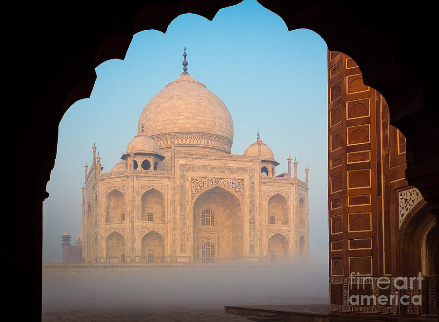 Architecture Photograph - Taj Mahal Dawn by Inge Johnsson