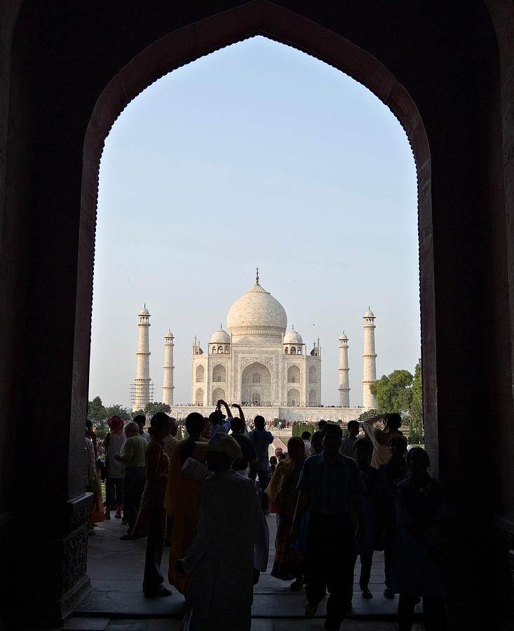 Taj Mahal framed by main entrance Photograph by Devinder Sangha