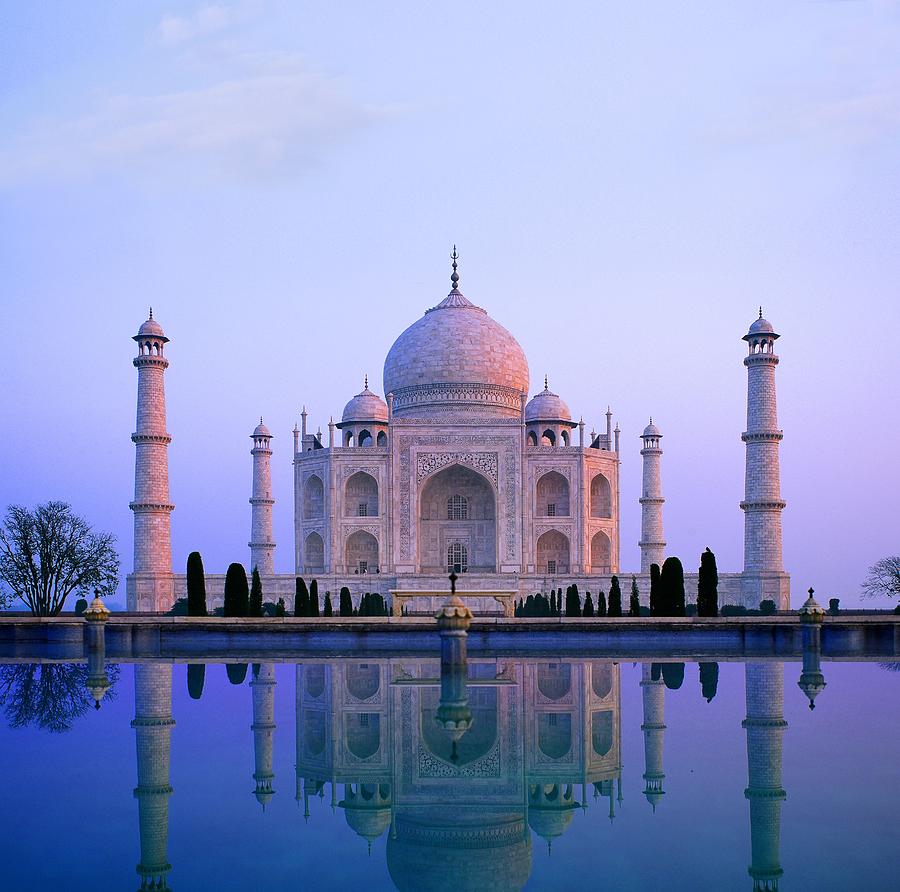 Architecture Photograph - Taj Mahal, India by Indian School
