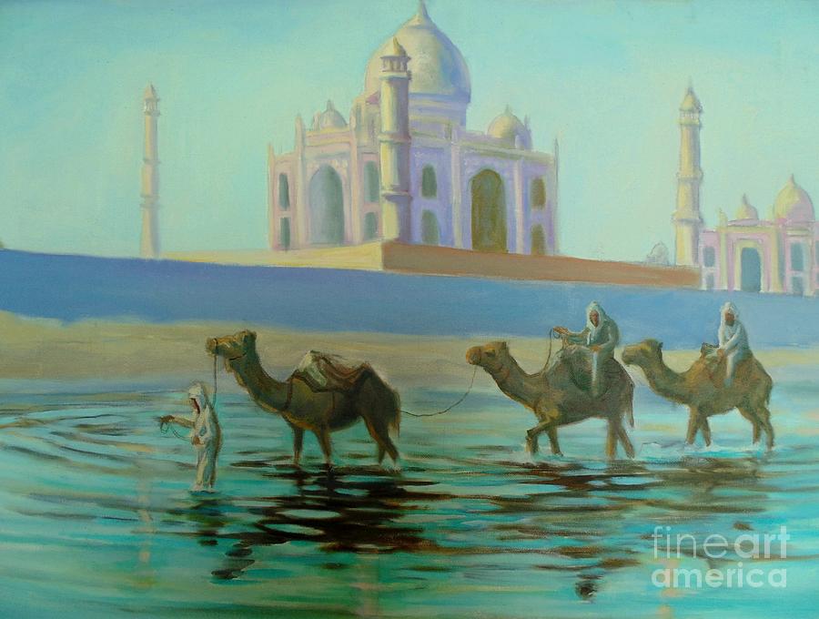 Landscape Painting - Taj Mahal by John Malone