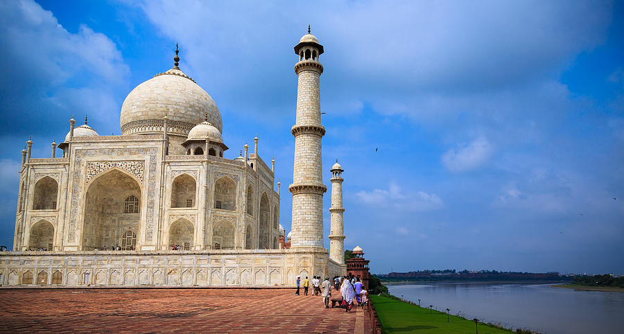 Taj Mahal off the Yamuna River - India Photograph by Matthew Onheiber