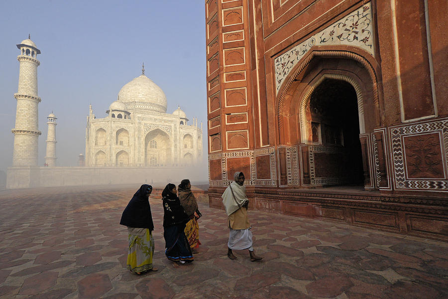 Taj Mahal Pilgrims Photograph by Michele Burgess