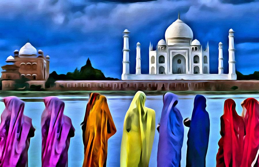 Taj Mahal Royal Palace Painting by Florian Rodarte