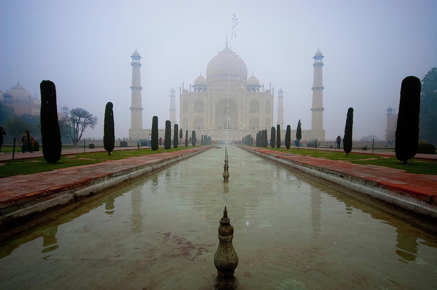 Taj Mahal The Traditional Shot...foggy Photograph by Nilmoni Ghosh Photography