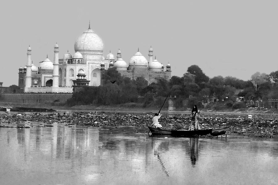 Tajmahal Photograph - Taj Seen From Yamna River by Mukesh Srivastava