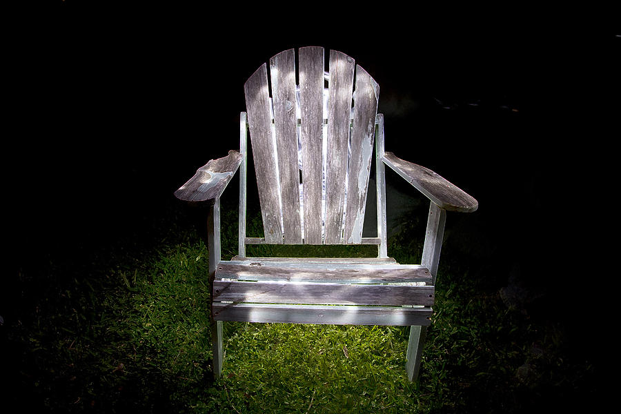 Adirondack Chair Painted with Light Photograph by Greg Kopriva