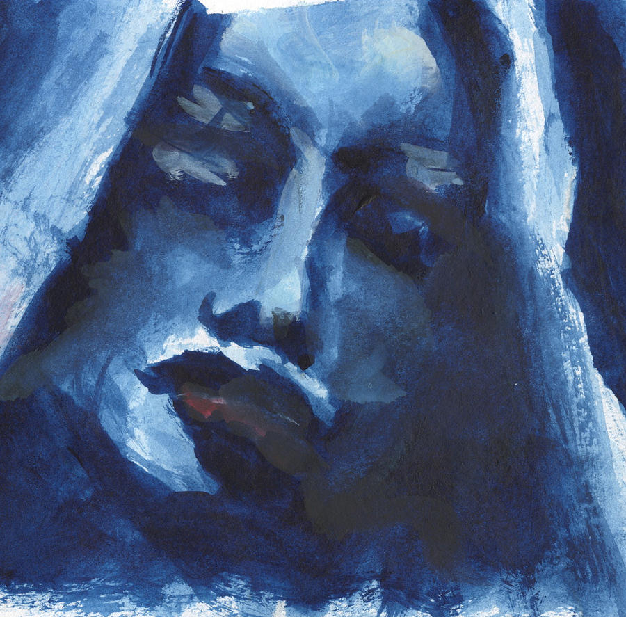 Woman Painting - Take Back The Night 1 by Carlo Ghirardelli Woman Painting - Take Back The Night 1 by Carlo Ghirardelli