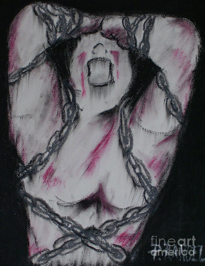 Symbolism Pastel - Take these chains that are holding me down. by Phillip Rangel Symbolism Pastel - Take these chains that are holding me down. by Phillip Rangel