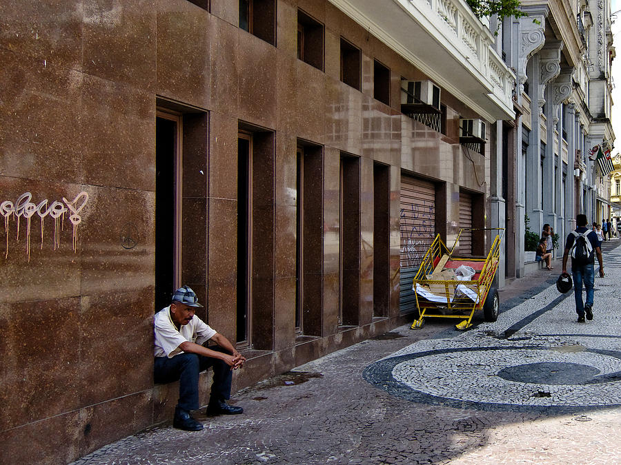 Taking A break - Sao Paulo Photograph by Julie Niemela