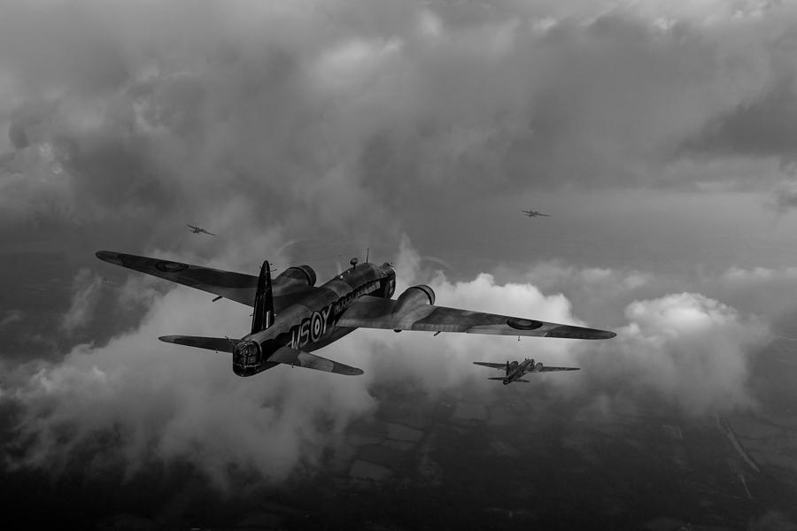 Taking the fight to the enemy black and white version Photograph by Gary Eason