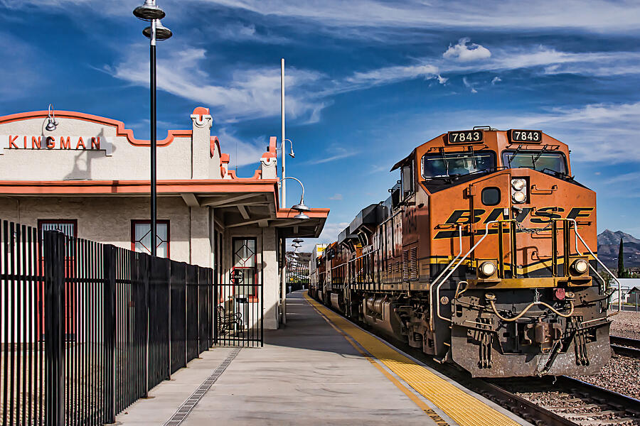 Taking The Train At The Kingman Station Photograph