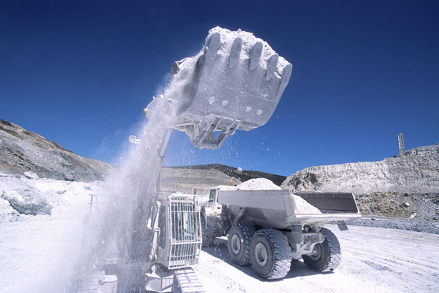 Talc Quarrying Machines Photograph by Philippe Psaila/science Photo Library