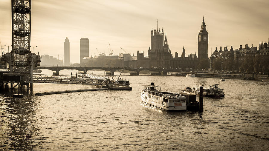 London Photograph - Tale of Two Cities by Glenn DiPaola