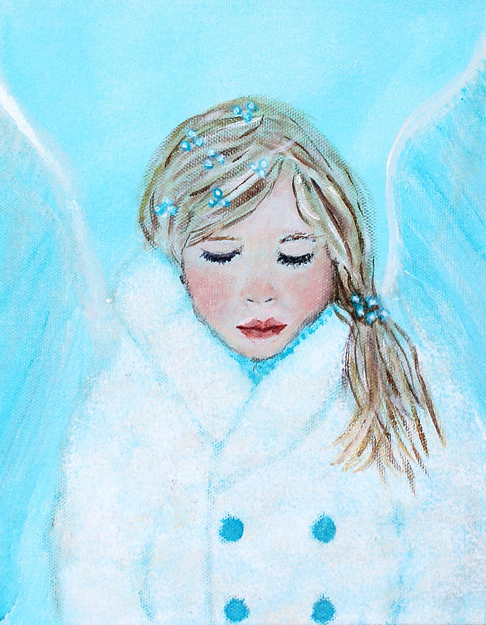 Talini Little Snow Angel Bringing Warmth On Cold Days Painting by The ...