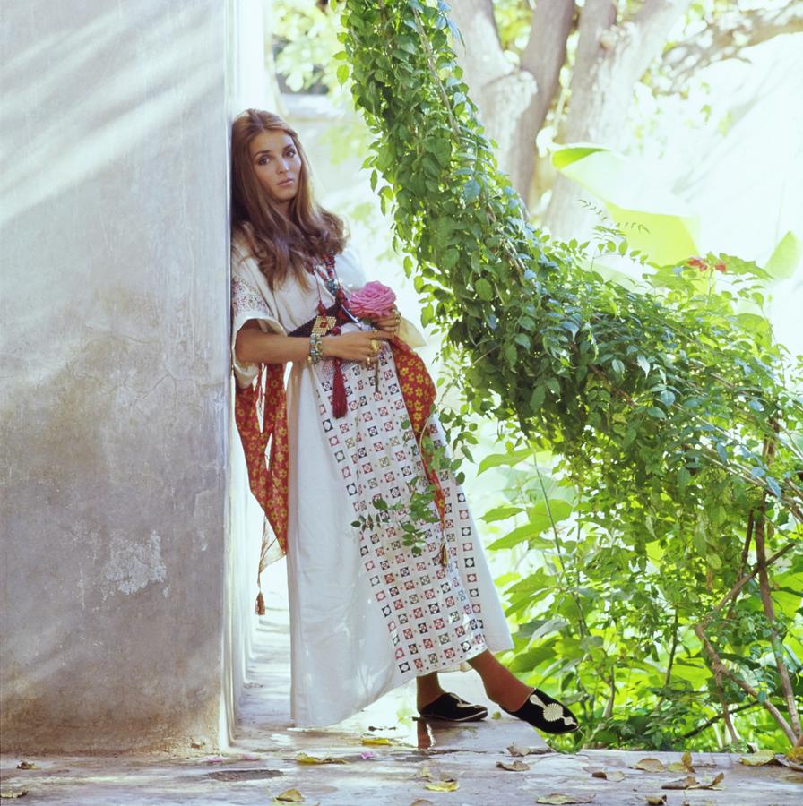 Talitha Getty By Her House In Morocco Photograph by Patrick Lichfield