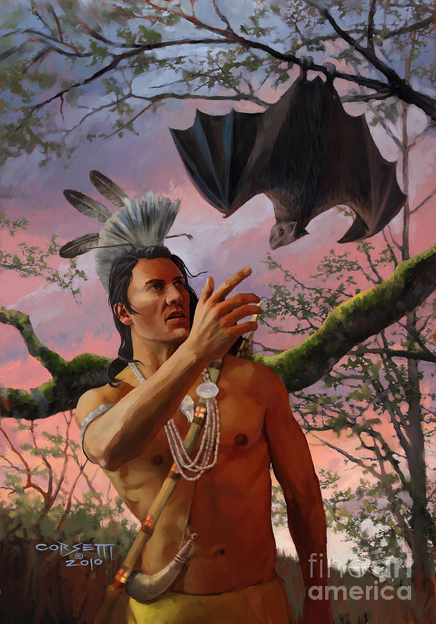 Talk to bats Painting by Robert Corsetti