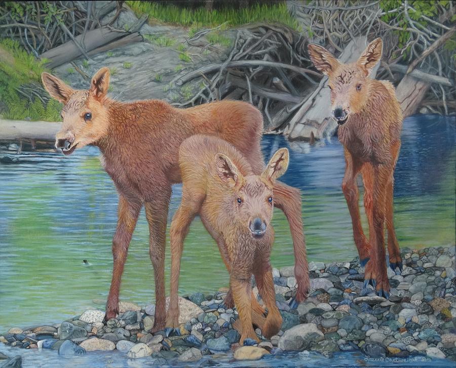 Talkeetna River Trio Painting By Laurie Cartwright Fine Art America