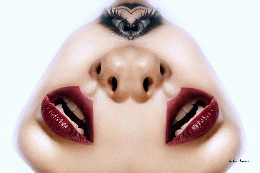 Talking of both sides of my mouth Digital Art by Rafael Salazar