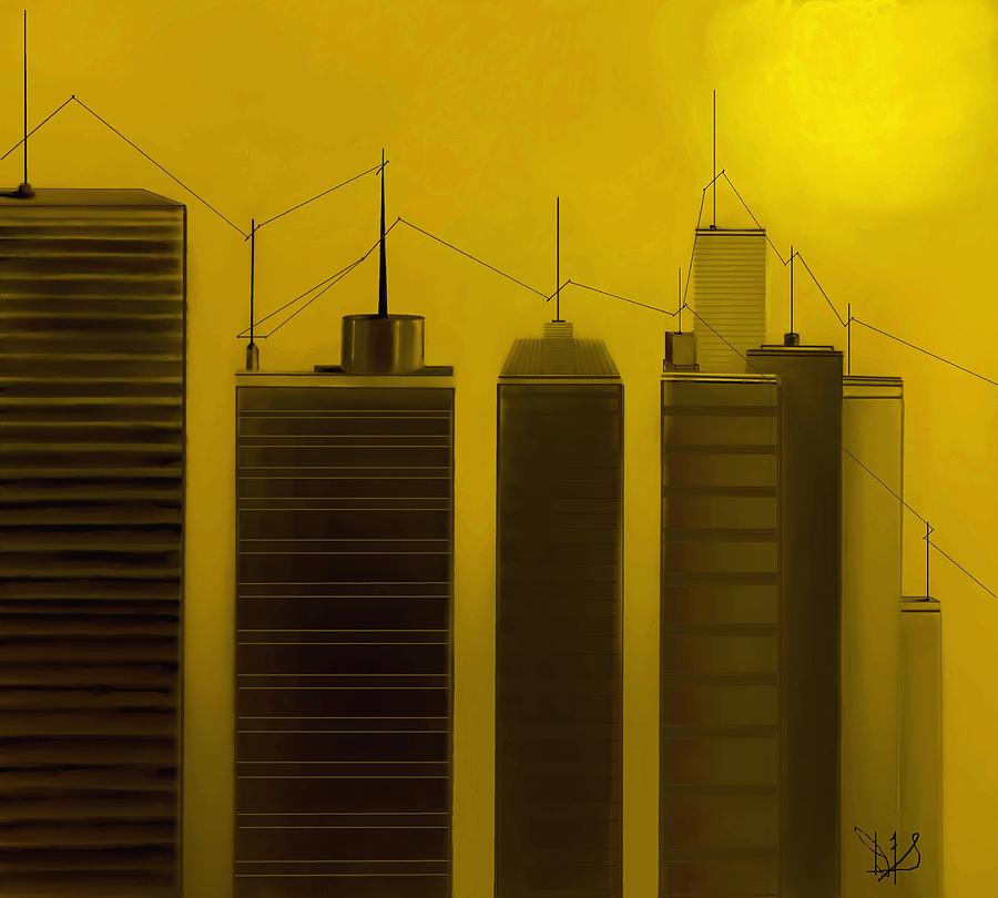 Talking Towers  #10 Painting by Diane Strain