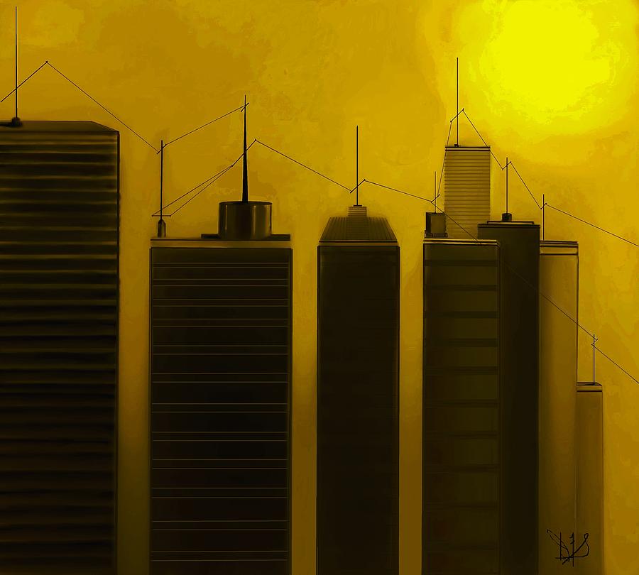Talking Towers  #19 Painting by Diane Strain