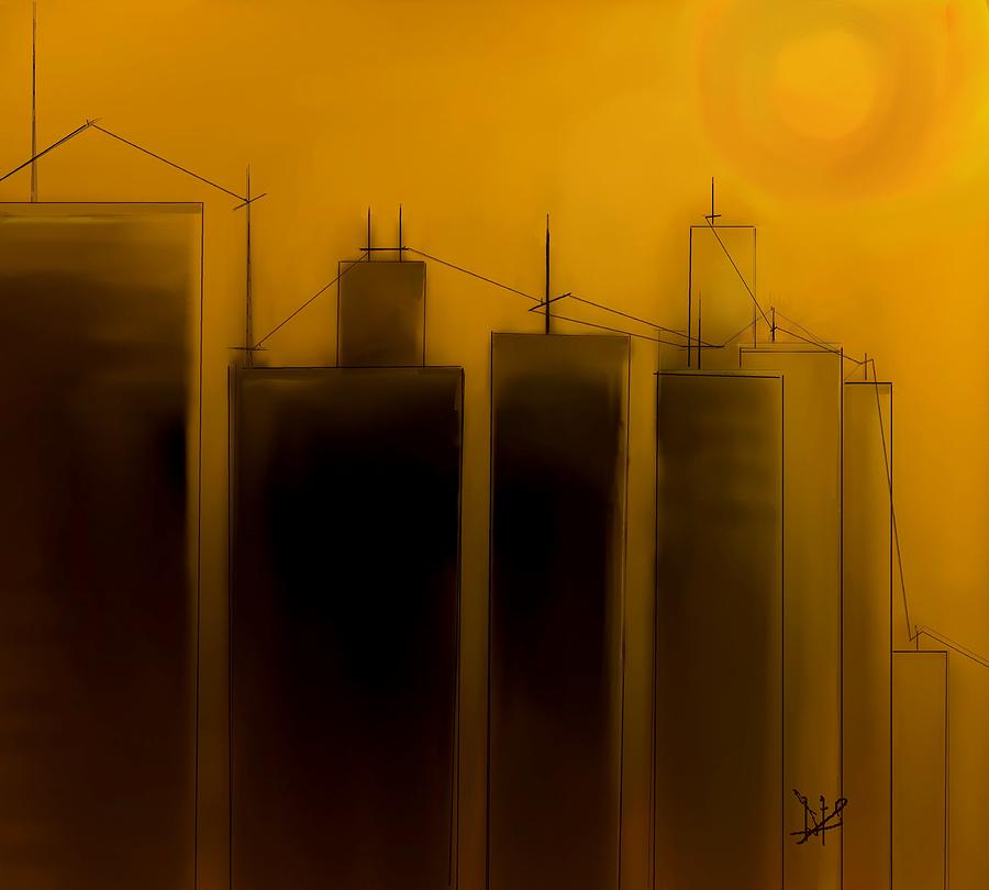 Talking Towers   Phase One #1 Painting by Diane Strain