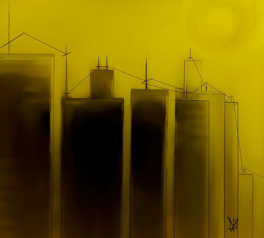 Talking Towers   Phase One #2 Painting by Diane Strain