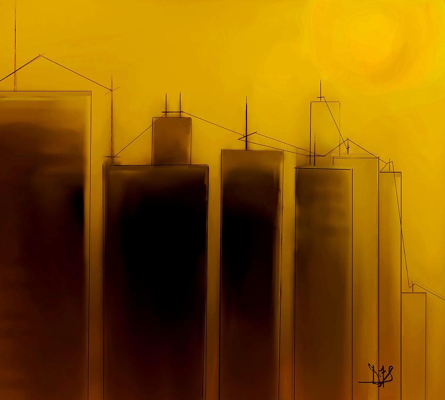 Talking Towers   Phase One #3 Painting by Diane Strain