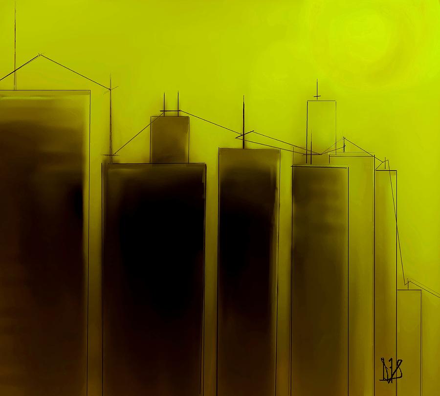 Talking Towers   Phase One #4 Painting by Diane Strain