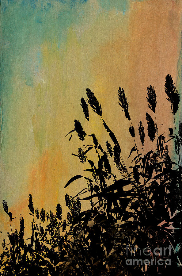 Tall Grain - Sorgum Painting by R Kyllo