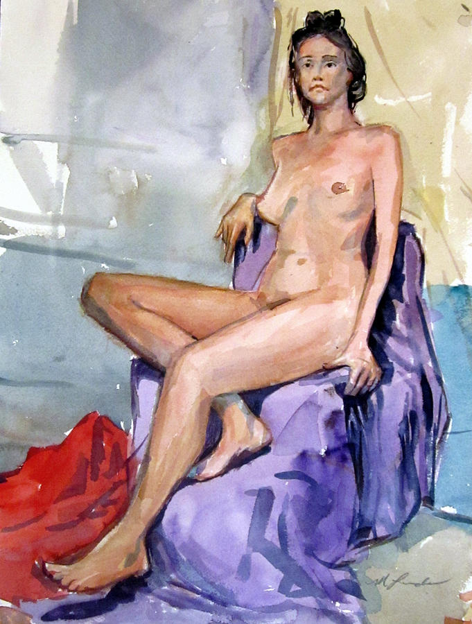 Tall Nude Painting by Mark Lunde