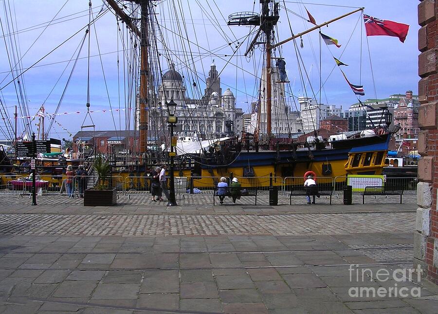 Tall Ship at Albert Dock 2 Photograph by Joan-Violet Stretch